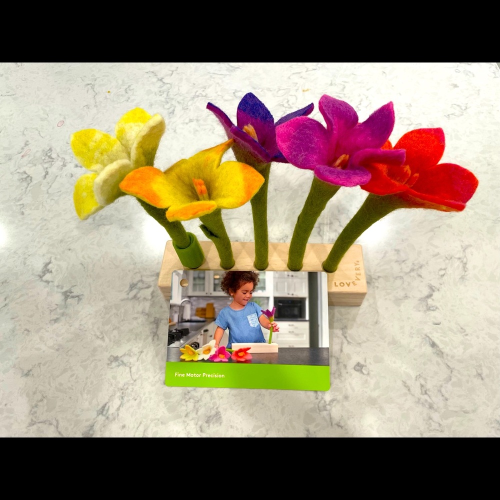 Lovevery Felt Flowers in a Row